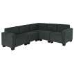 Modular Sofa-System Ensemble de canapés Lyon 5, tissu/textile ~ gris anthracite
