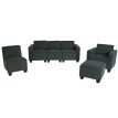 Modular Sofa-System Ensemble de canapés Lyon 3-1-1-1, tissu/textile ~ gris anthracite