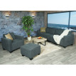Modular Sofa-System Ensemble de canapés Lyon 3-1-1-1, tissu/textile ~ gris anthracite