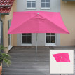 Parasol N23, parasol de jardin, 2x3m rectangulaire inclinable, polyester/aluminium 4,5kg ~ rose