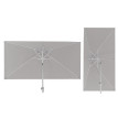 Parasol N23, parasol de jardin, 2x3m rectangulaire inclinable, polyester/aluminium 4,5kg ~ rose