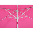 Parasol N23, parasol de jardin, 2x3m rectangulaire inclinable, polyester/aluminium 4,5kg ~ rose