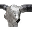 Crâne déco 132cm HWC-T454, trophée tête de taureau en polyrésine, intérieur/extérieur ~ argent