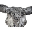 Crâne déco 132cm HWC-T454, trophée tête de taureau en polyrésine, intérieur/extérieur ~ argent