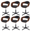 Lot de 6 chaises de salle à manger HWC-H46, chaise de cuisine, réglable en hauteur mécanisme de rota