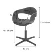 Lot de 6 chaises de salle à manger HWC-H46, chaise de cuisine, réglable en hauteur mécanisme de rota