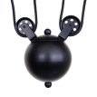 Lampe suspendue HWC-H84, lampe suspendue, avec câble Métal industriel hauteur réglable noir