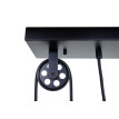 Lampe suspendue HWC-H84, lampe suspendue, avec câble Métal industriel hauteur réglable noir