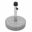 Porte-parasol HWC-F92, support pour parasol, granit ~ 24kg, gris, rond