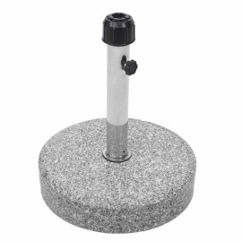 Porte-parasol HWC-F92, support pour parasol, granit ~ 24kg, gris, rond
