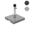 Porte-parasol HWC-F92, support pour parasol, granit ~ 24kg, gris, rond