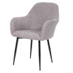Lot de 6 chaises de salle à manger HWC-F18, chaise de cuisine, design rétro ~ tissu/textile gris, pi