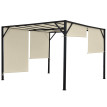 Toile de rechange pour toit Pergola Pavillon Baia 4 x 4m ~ couleur crème