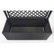 Jardinière avec treillis en polyrotin, HWC-D76, 142x100x43 cm ~ anthracite