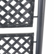 Jardinière avec treillis en polyrotin, HWC-D76, 142x100x43 cm ~ anthracite