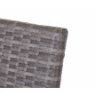 Ensemble de meubles en polyrotin HWC-E23 pour balcon et jardin, pliable ~ gris