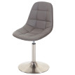 2x chaise de salle à manger HWC-A60, fauteuil oscillant ~ similicuir en couleur taupe, pied en métal