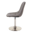 2x chaise de salle à manger HWC-A60, fauteuil oscillant ~ similicuir en couleur taupe, pied en métal