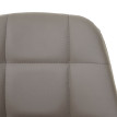 2x chaise de salle à manger HWC-A60, fauteuil oscillant ~ similicuir en couleur taupe, pied en métal