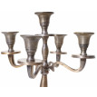 Bougeoir HWC-D81, chandelier, candélabre à 5 branches en aluminium 31cm massif 0,6kg ~ couleur: or a