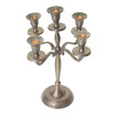 Bougeoir HWC-D81, chandelier, candélabre à 5 branches en aluminium 31cm massif 0,6kg ~ couleur: or a