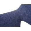 Chaise de salle à manger HWC-A50 III, style rétro années 50, tissu ~ gris-bleu, pied en métal brossé