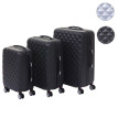 Lot de 3 valises HWC-D54b, valise rigide, valise à roulettes, bagages à main, hauteur 72/60/50cm ~ g