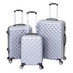 Lot de 3 valises HWC-D54b, valise rigide, valise à roulettes, bagages à main, hauteur 72/60/50cm ~ g