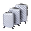 Lot de 3 valises HWC-D54b, valise rigide, valise à roulettes, bagages à main, hauteur 72/60/50cm ~ g
