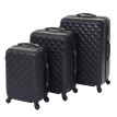 Lot de 3 valises HWC-D54b, valise rigide, valise à roulettes, bagages à main, hauteur 72/60/50cm ~ n