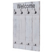 Portemanteau mural HWC-C89, style shabby, 91x60cm ~ blanc