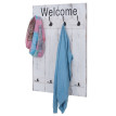 Portemanteau mural HWC-C89, style shabby, 91x60cm ~ blanc