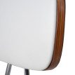 2x tabouret de bar HWC-C32, chaise de comptoir, style rétro bois de proue, optique noix ~ blanc