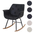 Fauteuil à bascule Malmö T820, rocking-chair, fauteuil basculant, relax ~ similicuir, noir