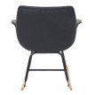 Fauteuil à bascule Malmö T820, rocking-chair, fauteuil basculant, relax ~ similicuir, noir