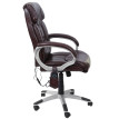 Chaise de bureau HWC-A71, fauteuil directorial, pivotant, fonction chauffage / massage, similicuir ~