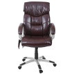 Chaise de bureau HWC-A71, fauteuil directorial, pivotant, fonction chauffage / massage, similicuir ~