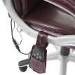 Chaise de bureau HWC-A71, fauteuil directorial, pivotant, fonction chauffage / massage, similicuir ~