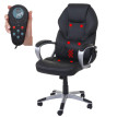 Chaise de bureau HWC-A69, fauteuil directorial, pivotant, fonction chauffage / massage, similicuir ~