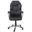 Chaise de bureau HWC-A69, fauteuil directorial, pivotant, fonction chauffage / massage, similicuir ~