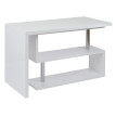 Bureau en angle HWC-A68, table d'ordinateur, poli fin, rotatif 120x60cm ~ blanc