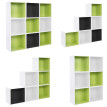 Étagère cube Falun, étagère indépendante, bibliothèque, cube à 39x39x29cm ~ vert