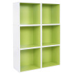 6x étagère cube Falun, étagère indépendante, bibliothèque, 6 cubes à 39x39x29cm ~ vert