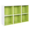 6x étagère cube Falun, étagère indépendante, bibliothèque, 6 cubes à 39x39x29cm ~ vert
