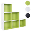 6x étagère cube Falun, étagère indépendante, bibliothèque, 6 cubes à 39x39x29cm ~ vert