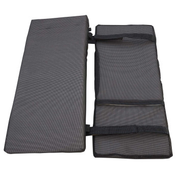 2x coussins de siège Gera pour des bancs pliables, anthracite 3x58x25cm