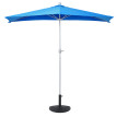 Parasol Parla en alu, hémicycle, parasol de balcon UV 50+ ~ 300cm bleu avec pied