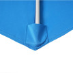 Parasol Parla en alu, hémicycle, parasol de balcon UV 50+ ~ 300cm bleu avec pied