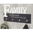Garde-robe murale Family, liston de garde-robe, vestiaire avec 8 crochets, 28x50cm