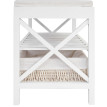 Étagère à chaussures, banquette 45x65x34cm, style shabby, vintage ~ blanc